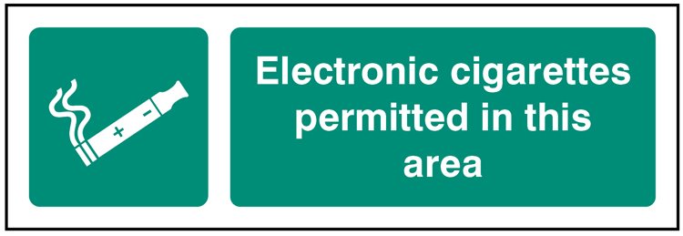 Electronic cigarettes permitted in this area