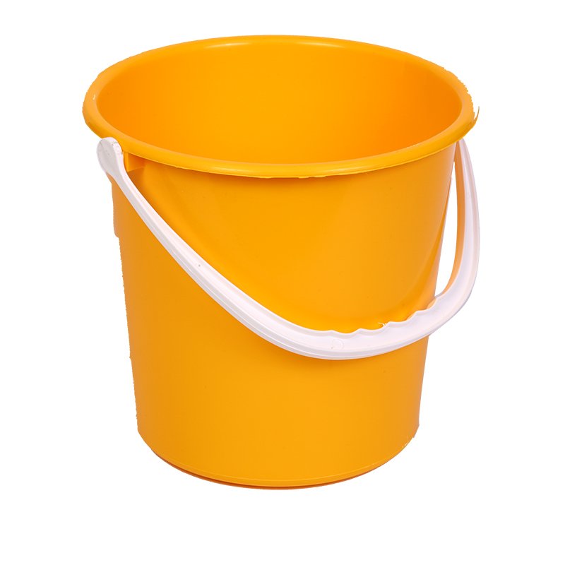 Standard Plastic Bucket - 9 Ltr, Yellow