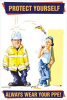 Always wear your PPE poster 510x760mm synthetic paper