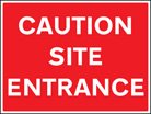 Caution site entrance