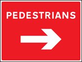 Pedestrians arrow right