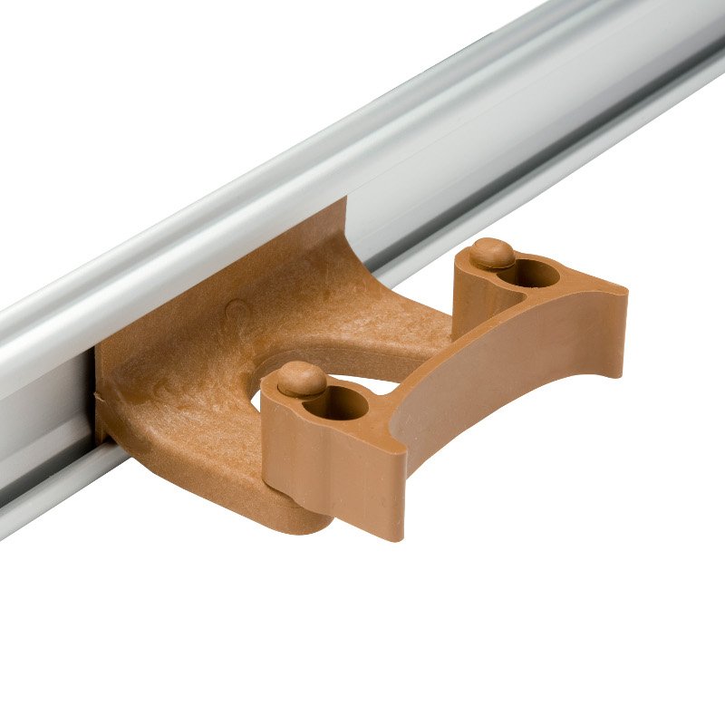 Holder - For Wall Rail, Band Type 28/38∅mm, Brown