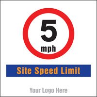 5mph Site speed limit, site saver sign 400x400mm