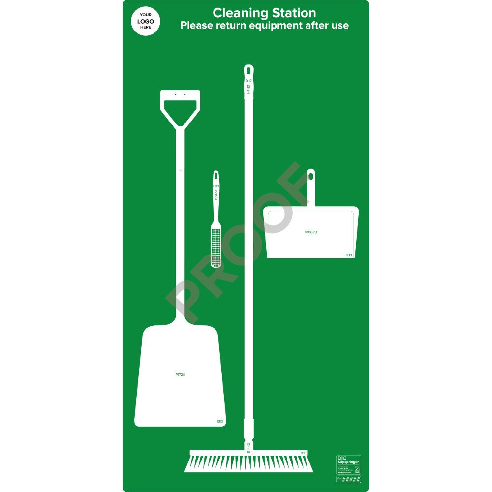 Floor Cleaning Station (with utensils) - Green