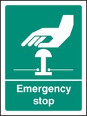 Emergency stop (white/green)