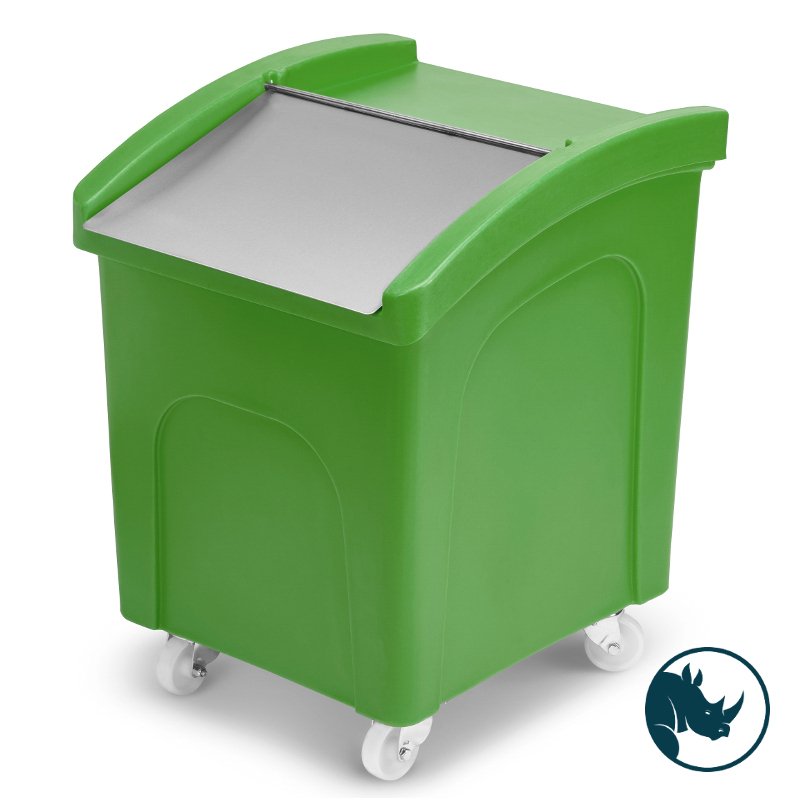 Ingredient dispensing truck - 140 ltr, stainless steel dispensing lid, green