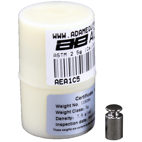 Calibration Weight, M1 Std, Stainless Steel, 5g (certificate not included)