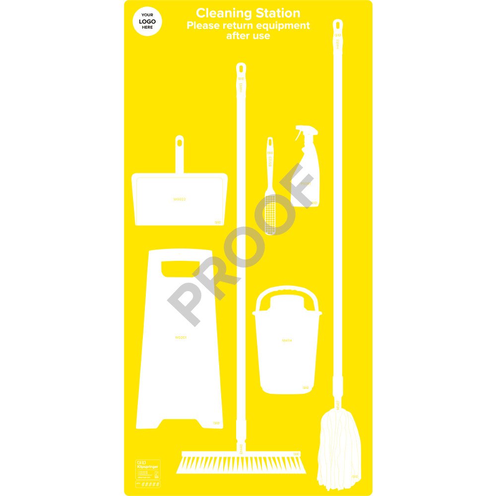 Floor Mopping Station (with utensils) - Yellow