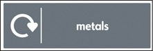 WRAP Recycling Sign - Metals