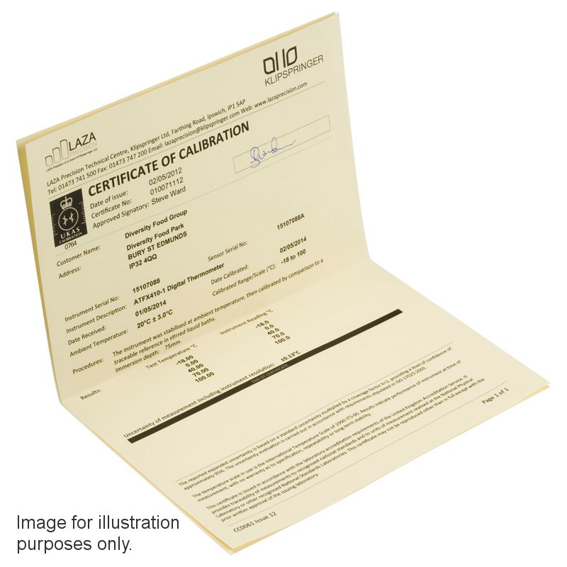 UKAS 2 Point Thermometer Calibration