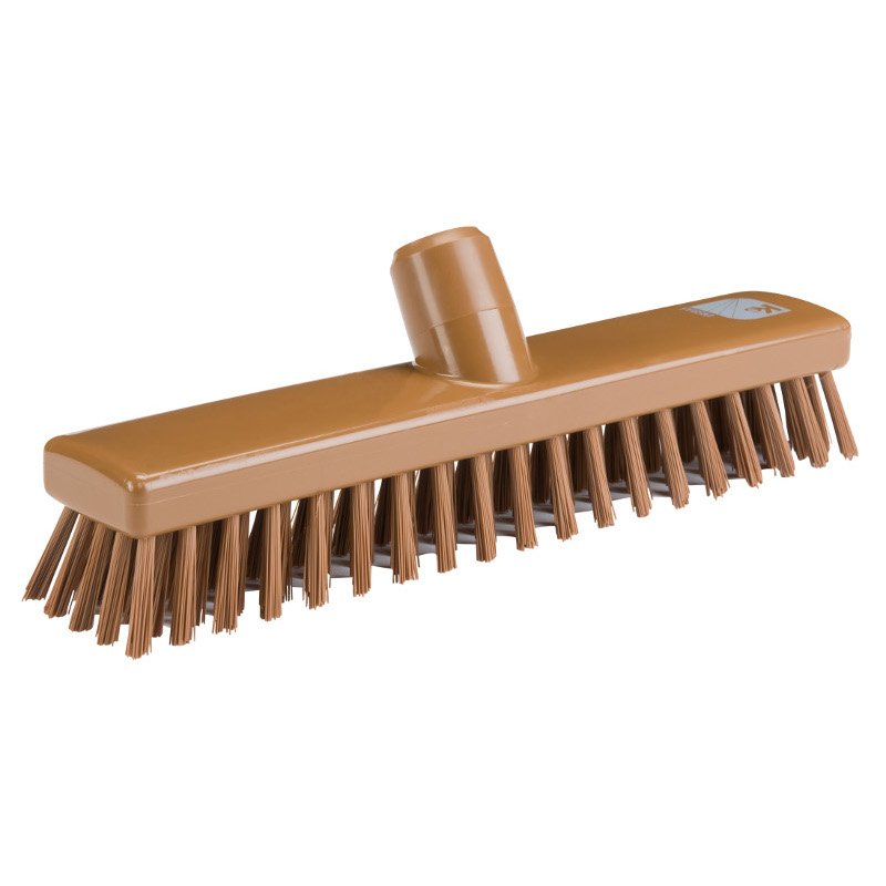 Deck Scrub - Extra Stiff PBT Bristle, 300mm, Brown