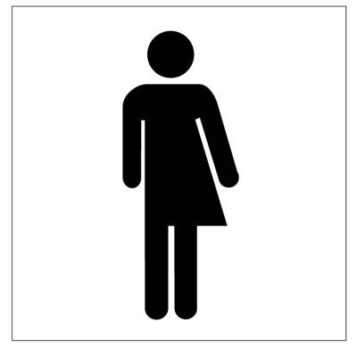 All gender toilet symbol   Size: D (100x150mm)