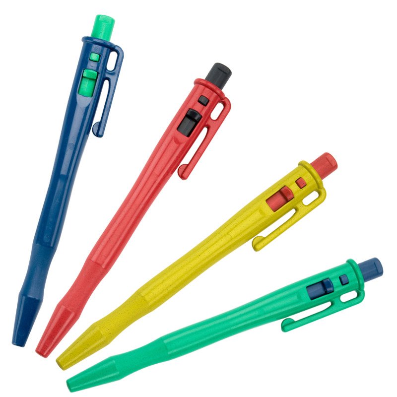 Detectable Retractable Pen - c/w Pocket Clip and Lanyard Loop