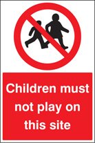 Children must not play on this site