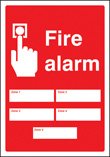 Fire alarm 5 zones adapt-a-sign 215x310mm