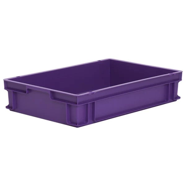 Stacking Box, 600x400x120mm, Purple