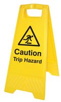 Caution trip hazard (free-standing floor sign)