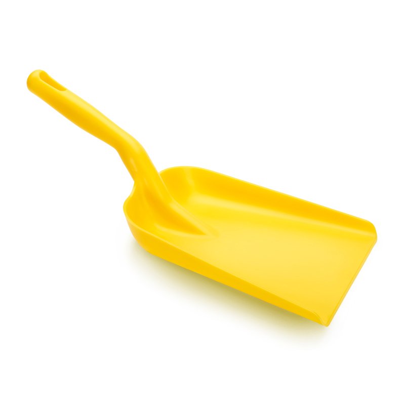 Heavy duty hand shovel - one piece, yellow