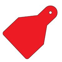 Plain ID Wide Flag Tags (Pack of 20) Red 100x65