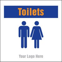 Toilets, site saver sign 400x400mm