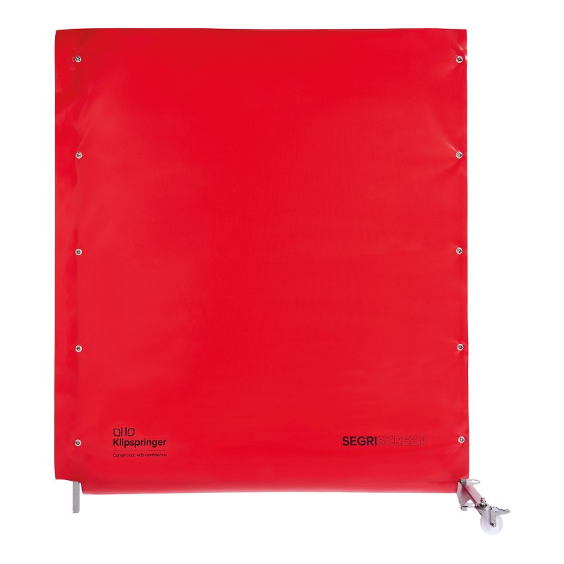 SegriScreen [MK II]; Additional Screen Section (to extend Master Screen Section), extended height, 1800x2250mm, wheeled, red