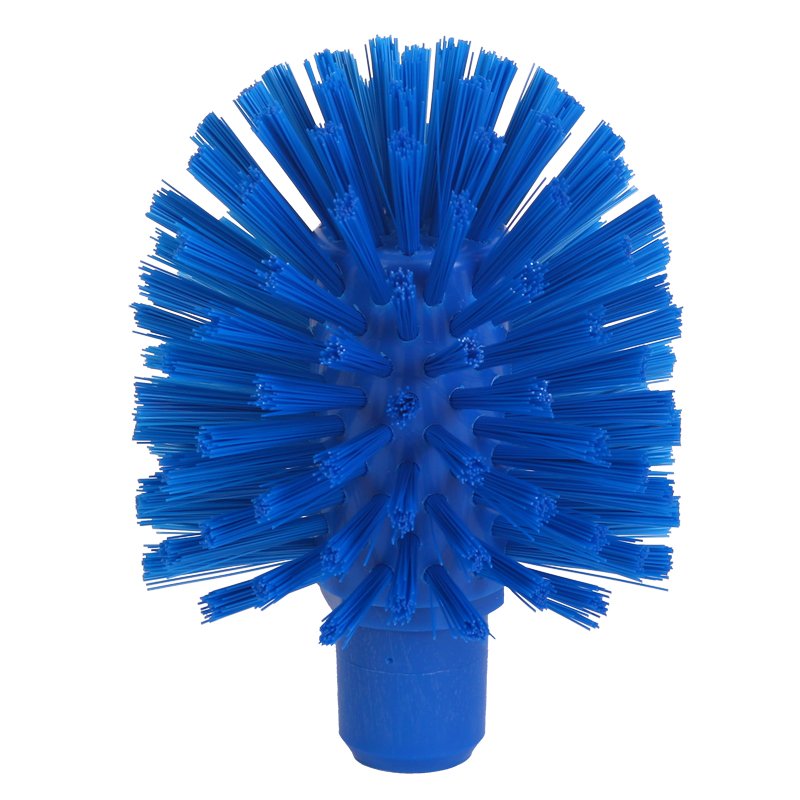 Tube Brush (for threaded handle) - Medium/Stiff PBT Bristle, 120mmØ, Blue