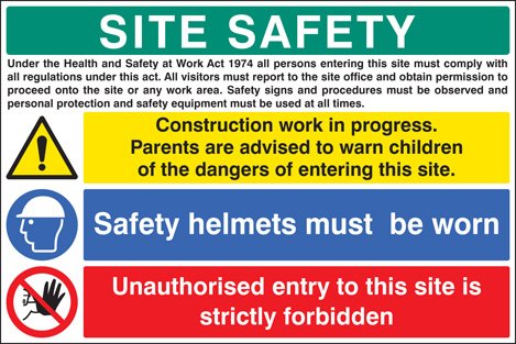 Site safety - construction work in progress