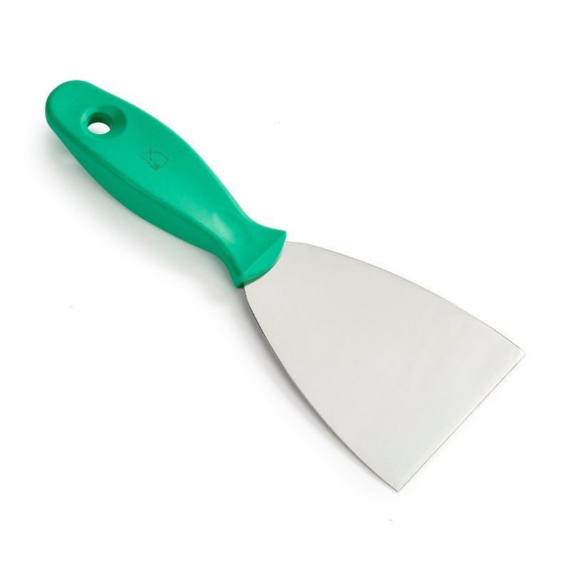 Detectable Spatula - Stiff Stainless Steel Blade, 80mm, Green