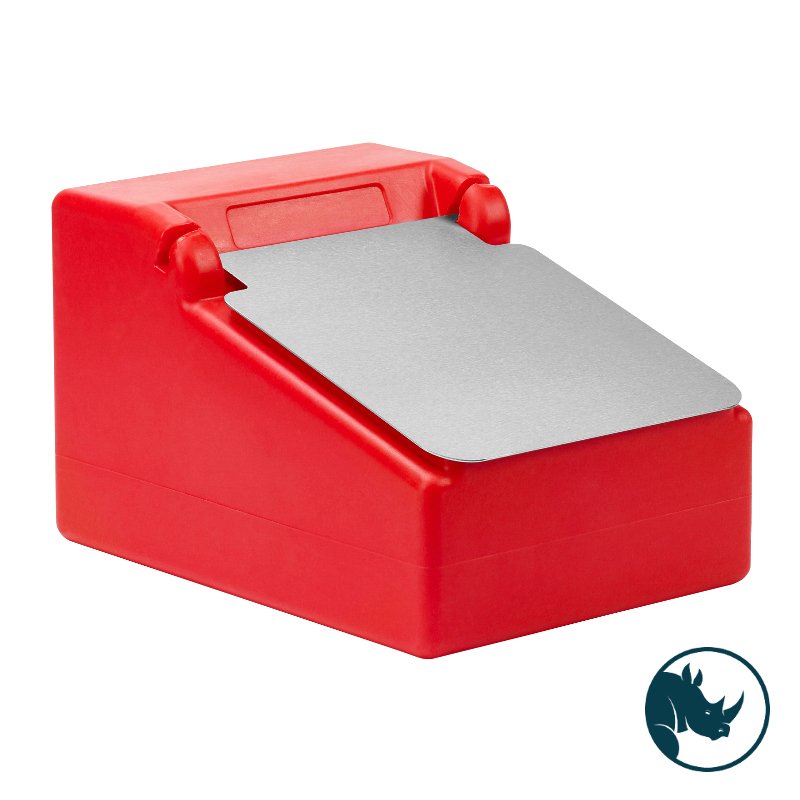 Ingredient dispensing bin - 8 Ltr, stainless steel dispensing lid, red