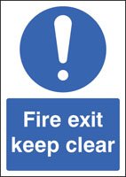 Fire exit keep clear - A4 rp