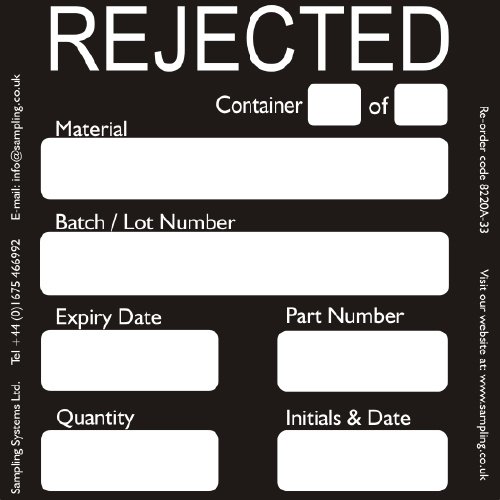 Rejected, 95 x 95mm, 1 roll of 500