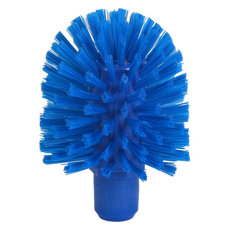Tube Brush (for threaded handle) - Medium/Stiff PBT Bristle, 105mmØ, Blue