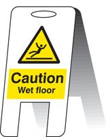 Caution wet floor (self standing folding sign)