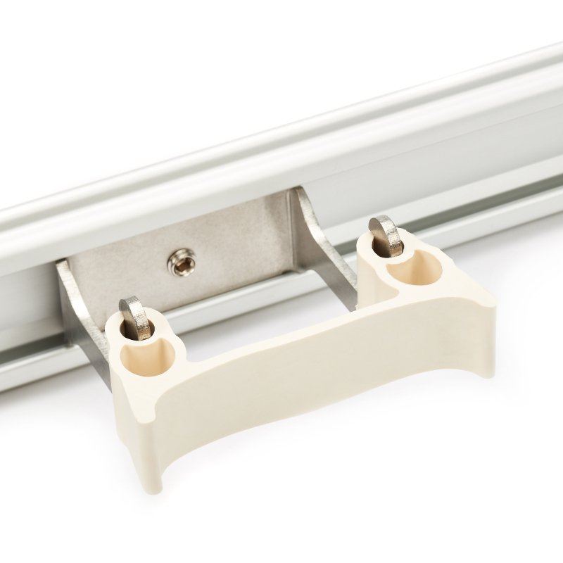 Stainless Steel Holder - For Wall Rail, Band Type 22/32 mm∅, White