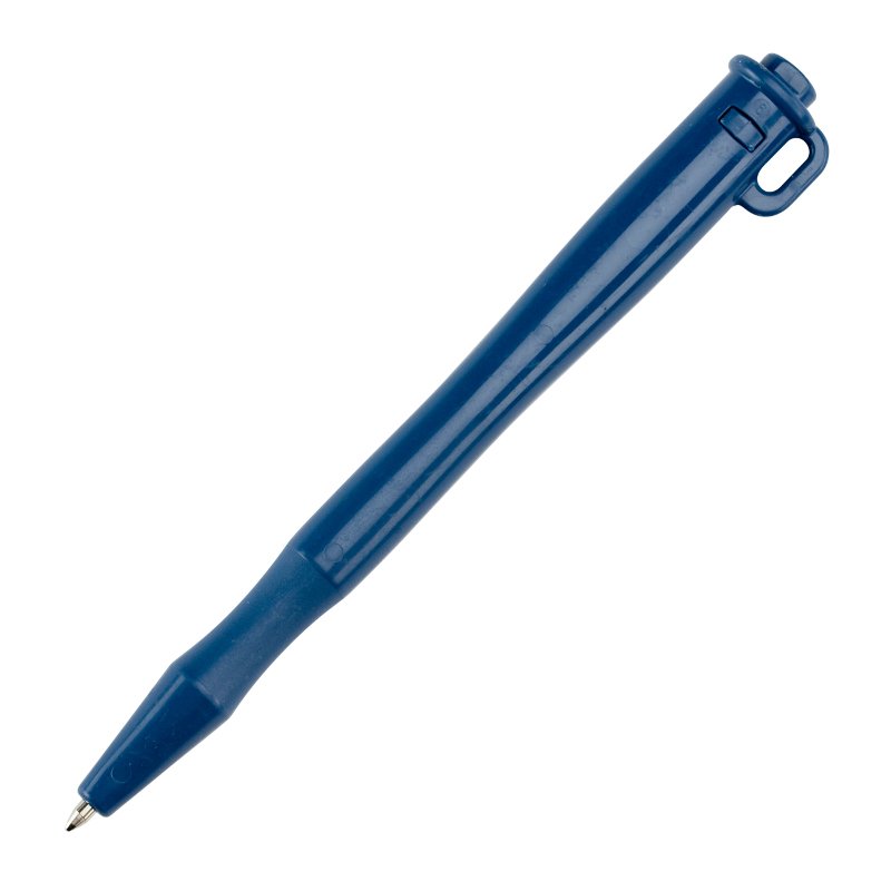Detectable pen - fixed stick cartridge, with lanyard loop, blue ink, x50