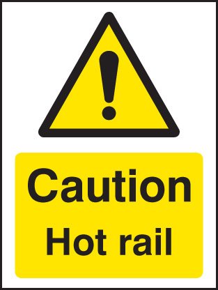 Caution hot rail