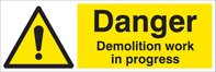 Danger demolition work in progress