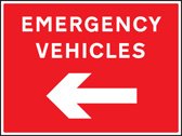 Emergency vehicles arrow left