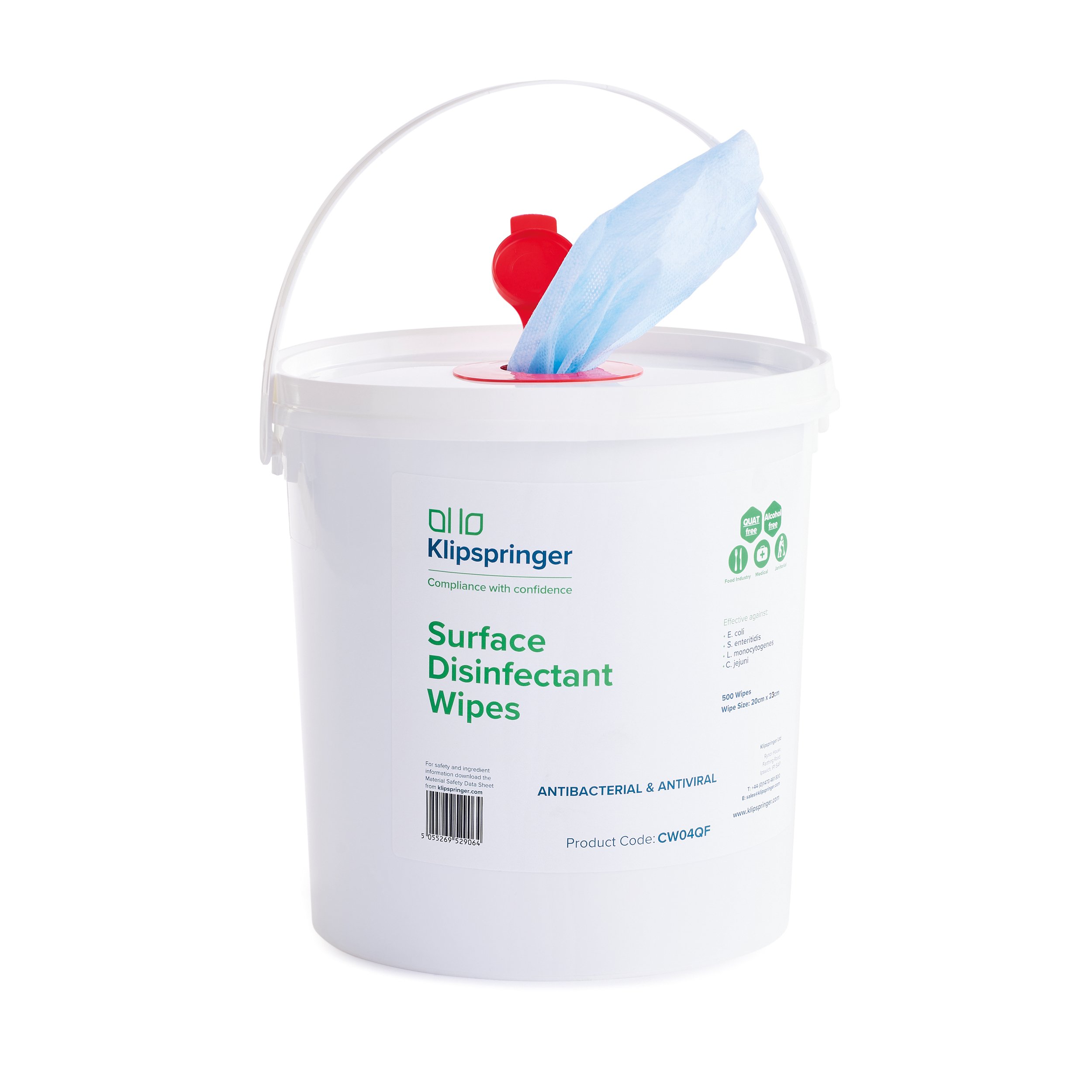 Surface Disinfecting Wipes – Dispensing Bucket x 500 QUAT Free