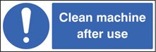 Clean machine after use