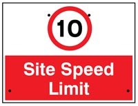 10mph Site speed limit, 600x450mm Re-Flex Sign (3mm reflective p