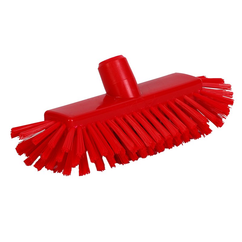 Side Bristle Deck Scrub - Waterfed, Stiff PBT Bristle, 285mm, Red