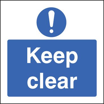 Keep clear   Size: G (300x100mm)