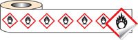 250 S/A labels 50x50mm GHS Label - Oxidiser