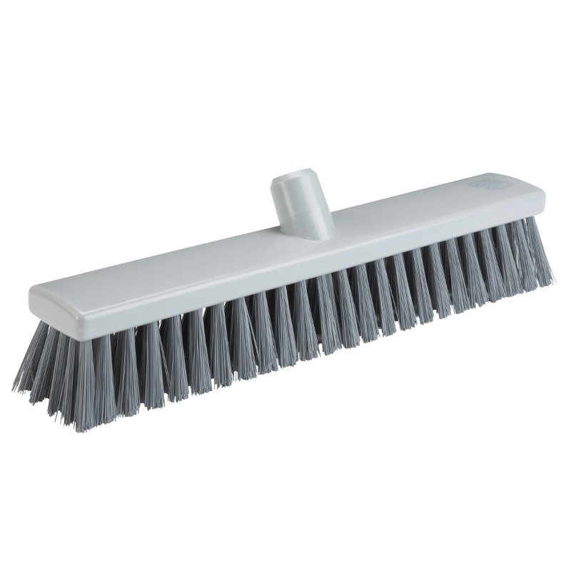 Sweeper - resin set, medium/stiff PBT bristle, 400mm, grey
