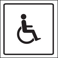 Disabled symbol visual impact sign