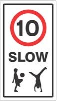 Slow 10mph Class R2 Permanent 400x700mm (3mm aluminium composite