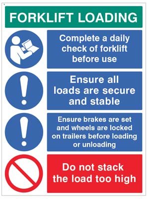 Forklift Loading Daily checks, secure loads…   Size: Q (600x450m