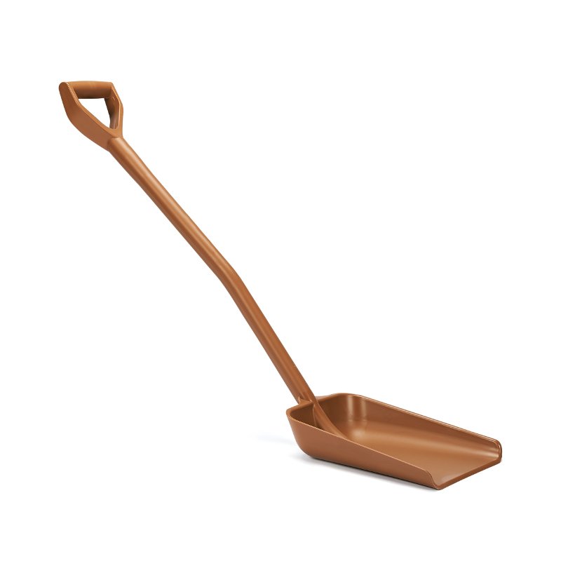 One Piece Ergo. Shovel - Medium Blade, Medium Handle, Brown