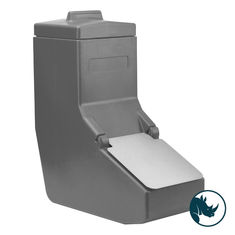Ingredient dispensing bin - 40 Ltr, stainless steel dispensing lid, grey